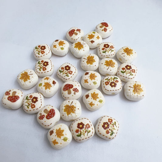 0 0今日新作 かわいいプリントビーズ(0110)