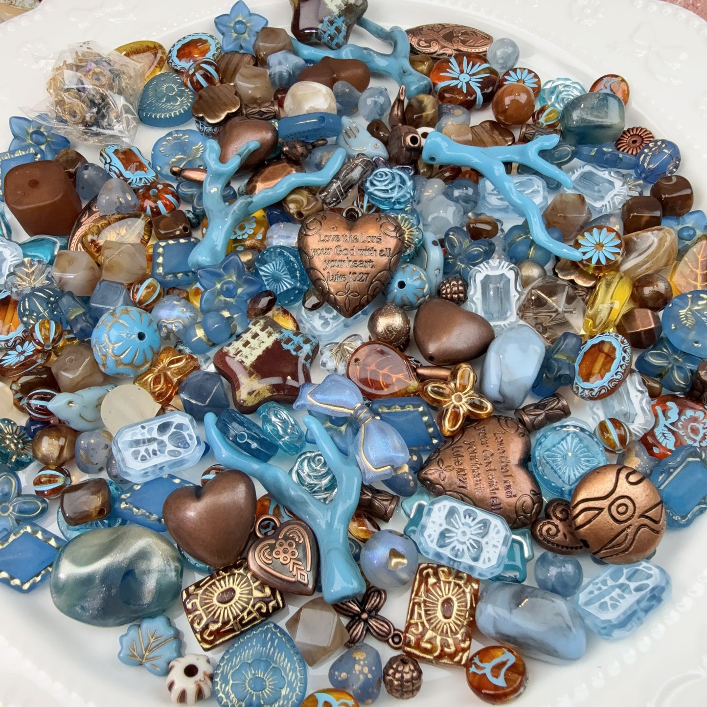 0 0今日新作 秋日のブルース アクリル混ぜ(1027)