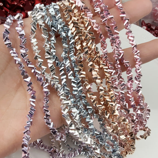 0 0今日新作 メッキ三角形カットー4ミリ(0104)