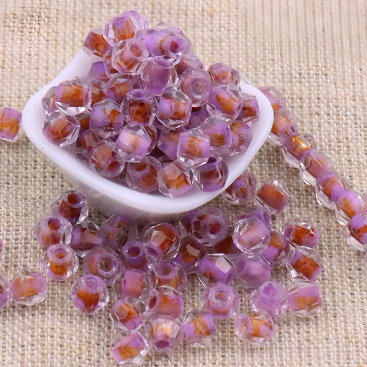 0 0今日新作 クリア水墨菱形カット シードビーズ チビビーズ(1223)