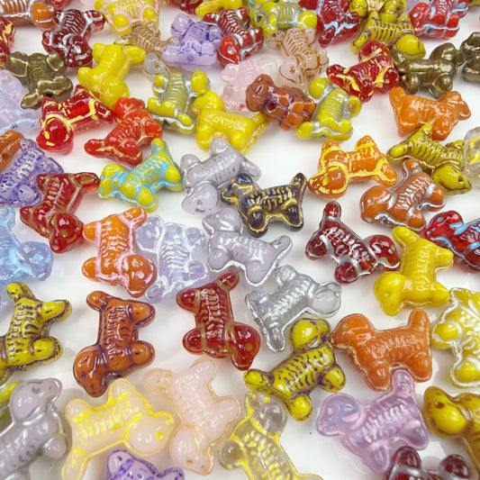 0 0今日新作 チェコビーズ-ワンコ(0227)