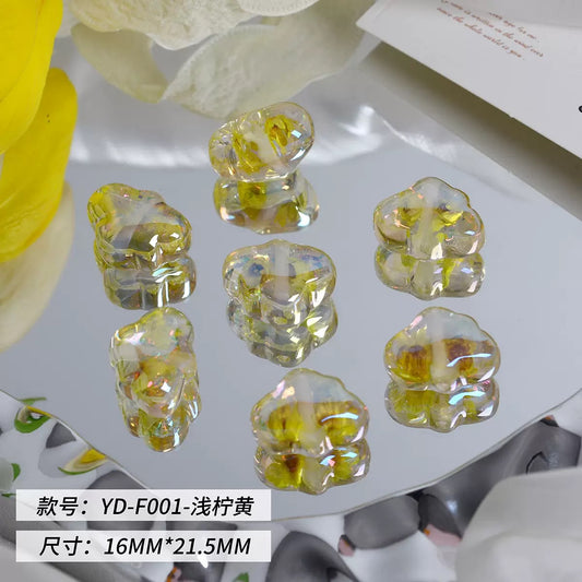 0 今日新作 雲型のドライフラワービーズ(0111)