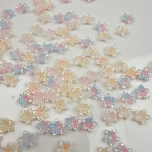 0 0今日新作 穴付き薔薇-8ミリ 樹脂 カラー夜光効果 色チェンジ(0524)