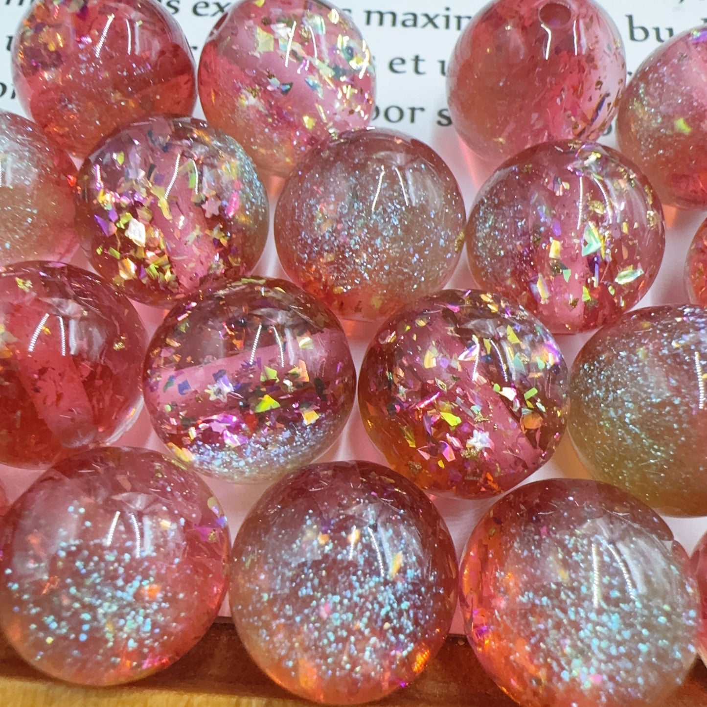 0 今日新色 カラフルオパール树脂ビーズ（1026）