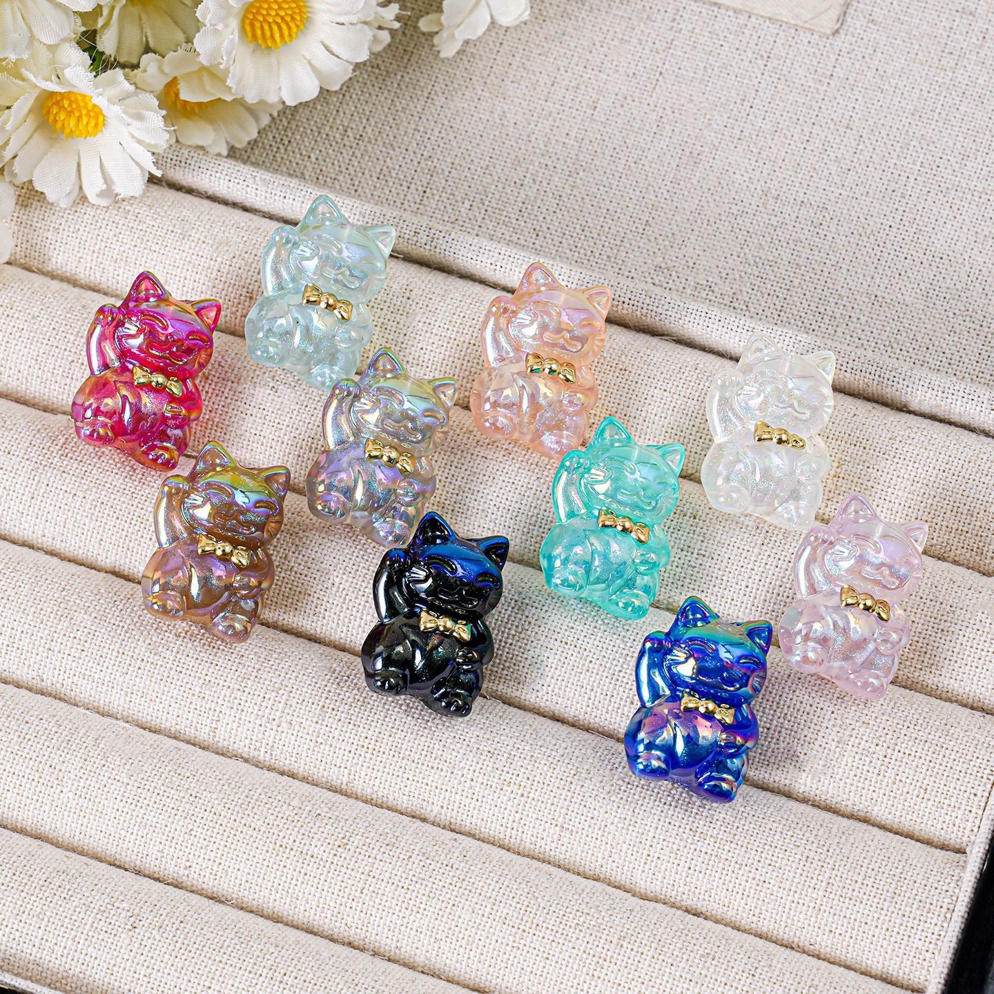 0 0今日新作 ミニチュア招き猫 树脂（1230）