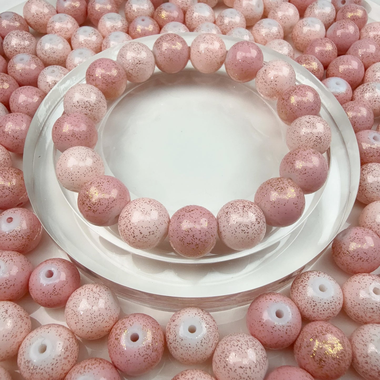 0 0今日新作 磁器色ビーズ 13ミリ(1007)