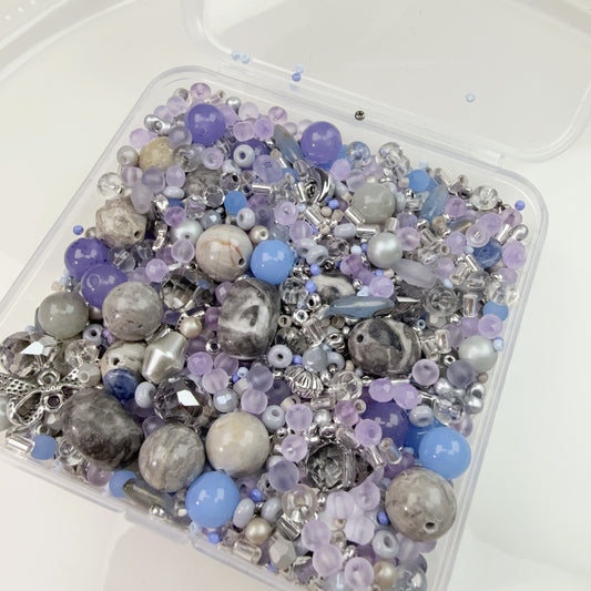 0 0今日新作 青紫 シードビーズ混ぜ(0311)