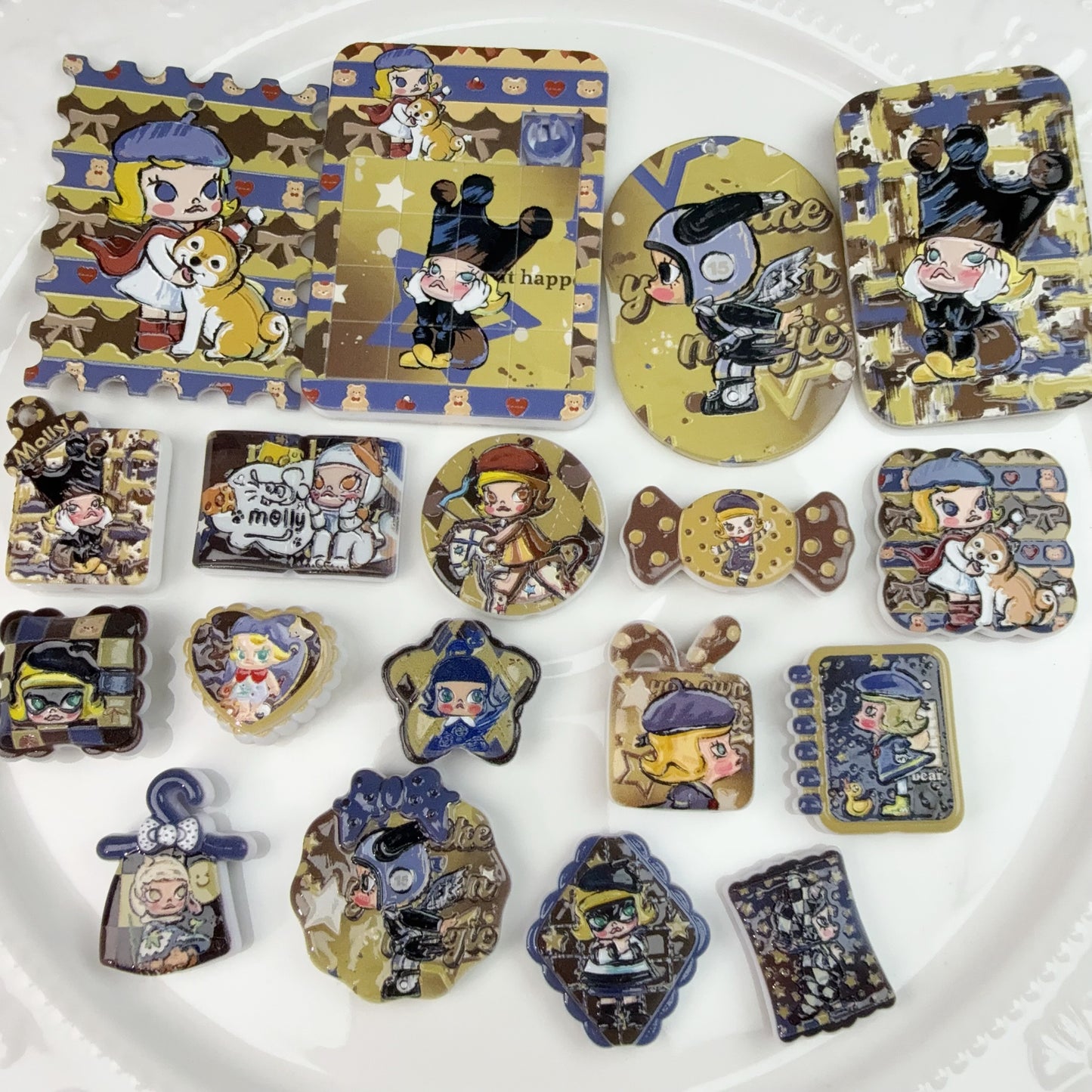 0 0今日新作 Molly 浮彫 アクリル混ぜ(1016)