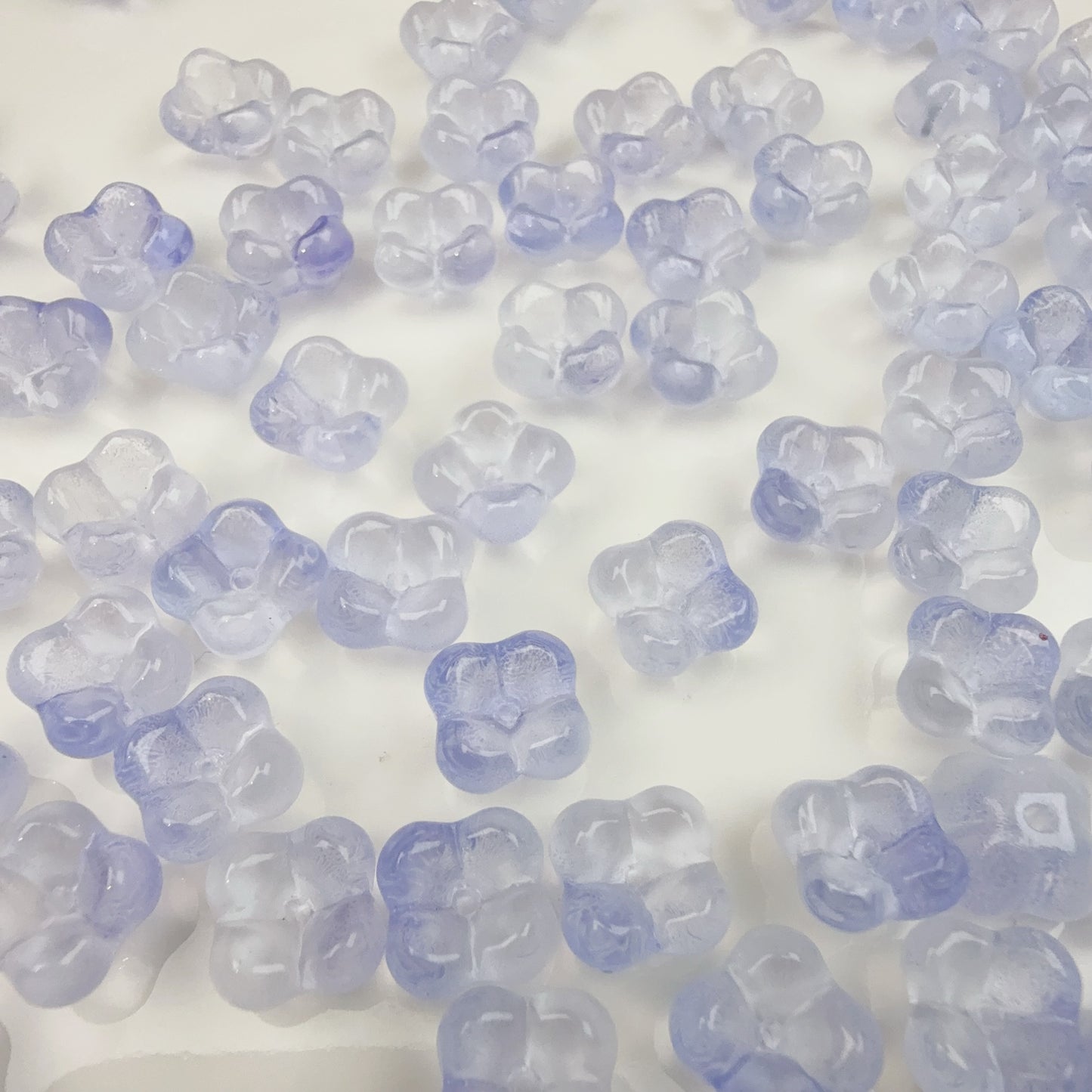 0 0今日新作 クリアガラスビーズ-ぷっくり金木犀(0113)