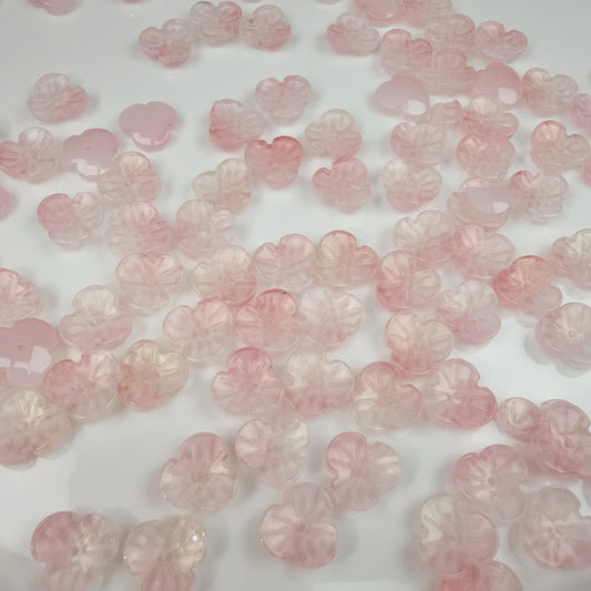 0 0今日新作 ガラスビーズ-3片花11ミリ(0227)