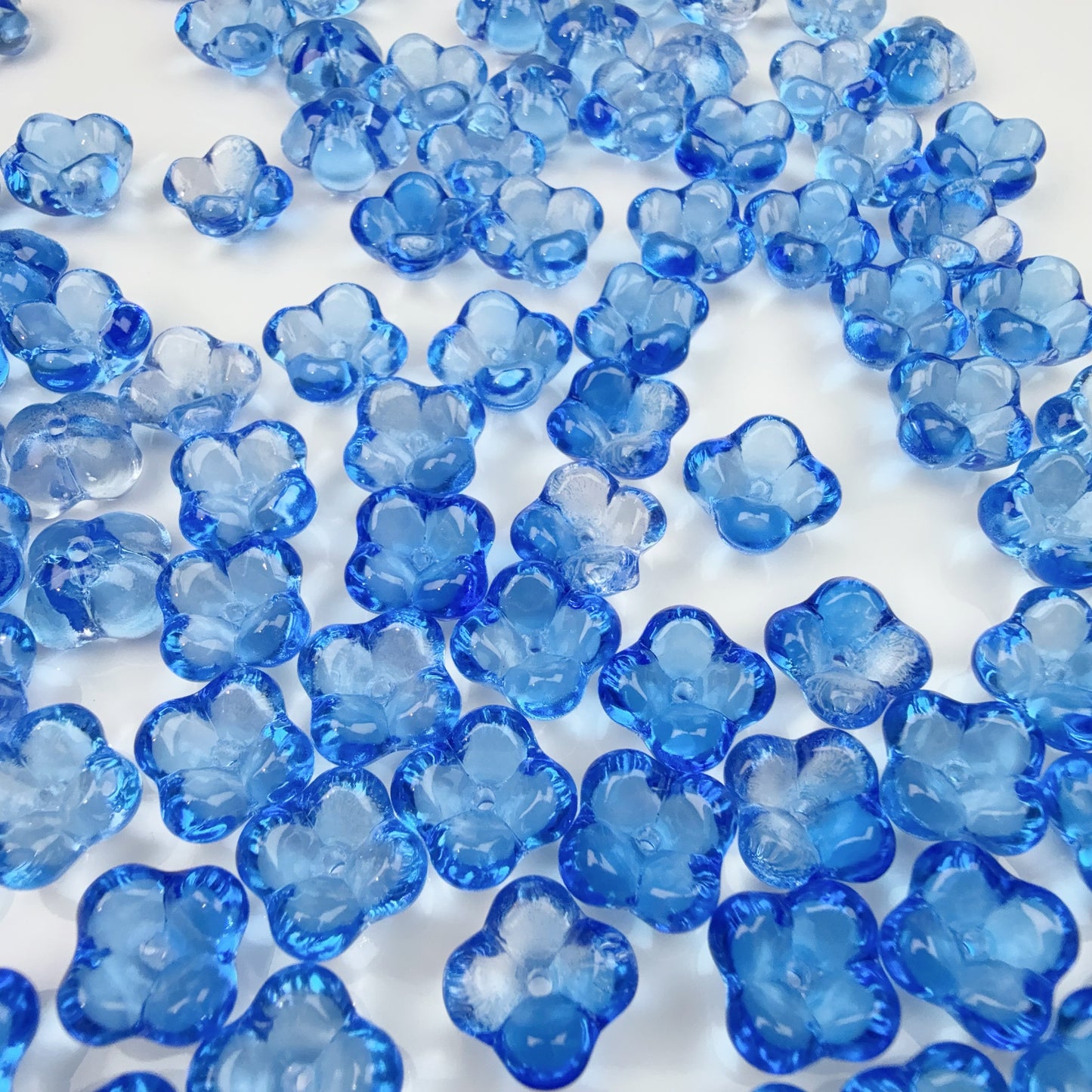 0 0今日新作 クリアガラスビーズ-ぷっくり金木犀(0113)