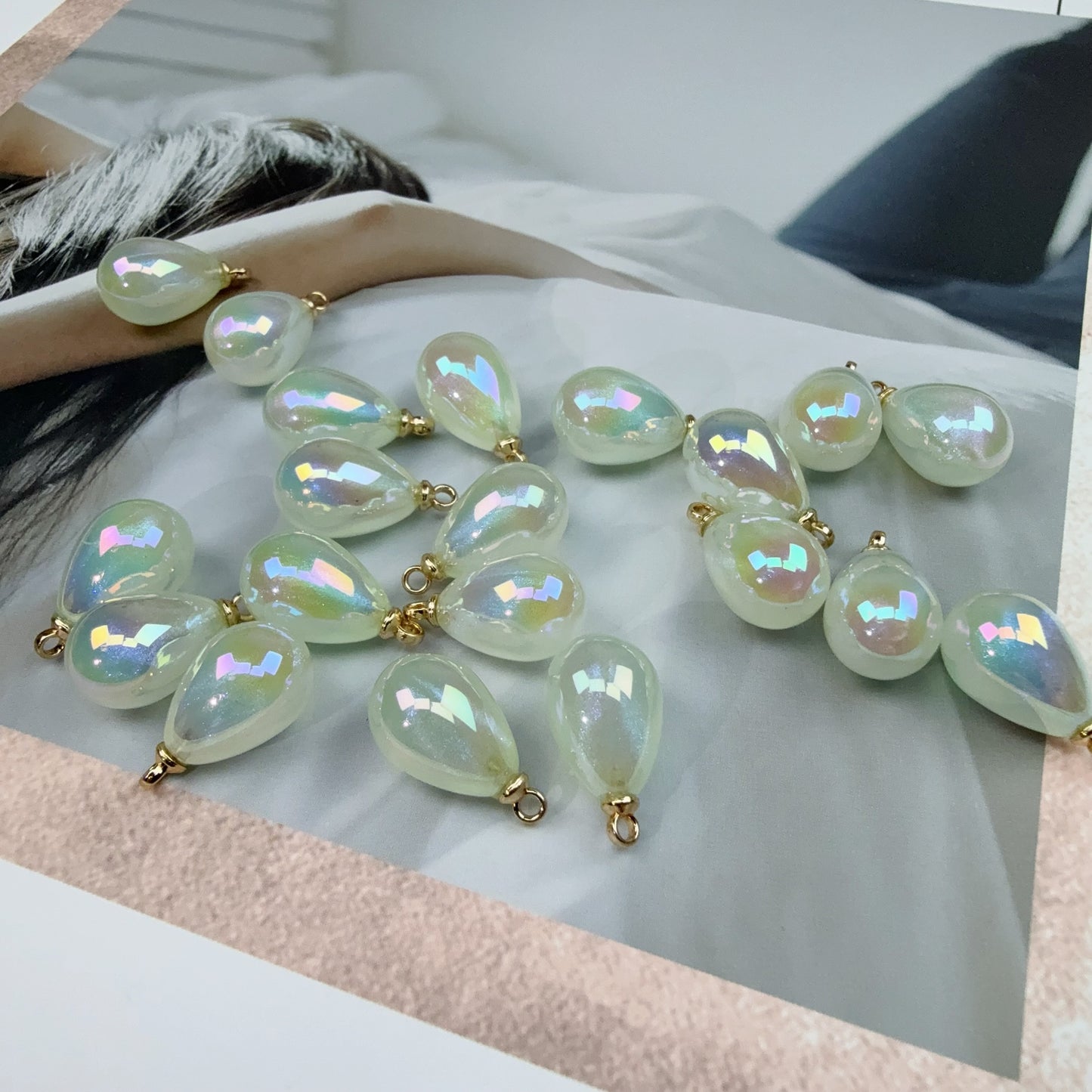 0 今日新作 人魚カンツキー雫10*15ミリぐらい（0513）