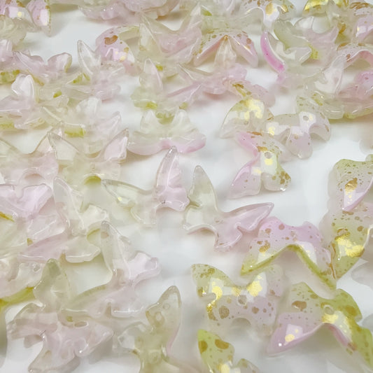 0 0今日新作 ガラスビーズ-蝶々(0307)