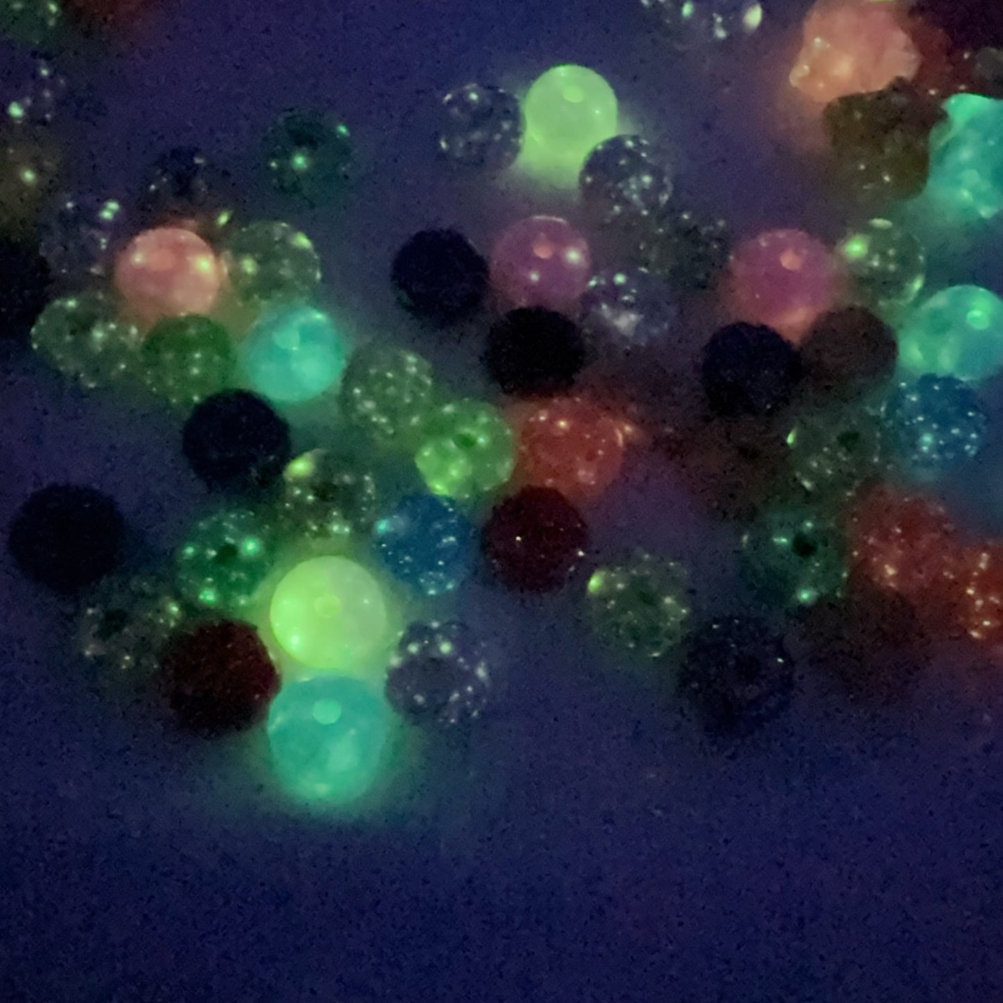 0 0今日新作 ツヤツヤハート＆星＆算盤 夜光効果 アクリル（0104）