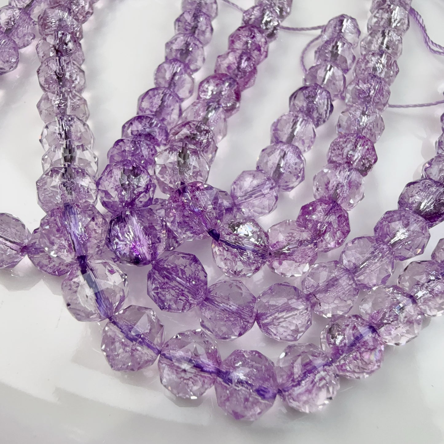 0 0今日新作 花ボールカット-超クリア単色8ミリ(0906)