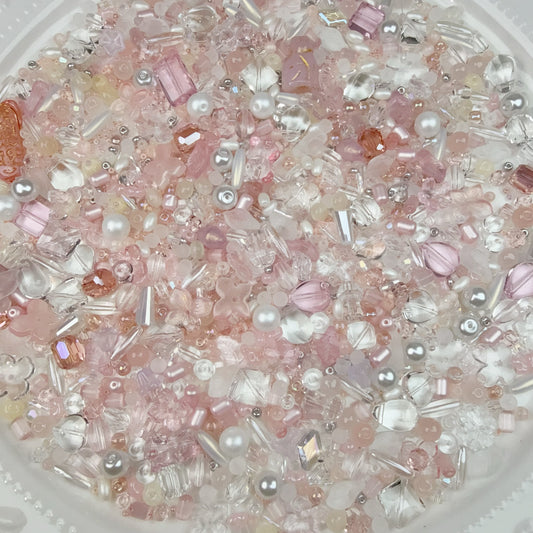 0 0今日新作 アイスピンク シードビーズ混ぜ(0110)