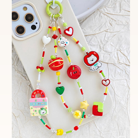 0 0今日新作 赤りんご 葉っぱ付き(0703)