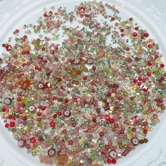 5-S  赤緑 チビビーズ混ぜ(0227)