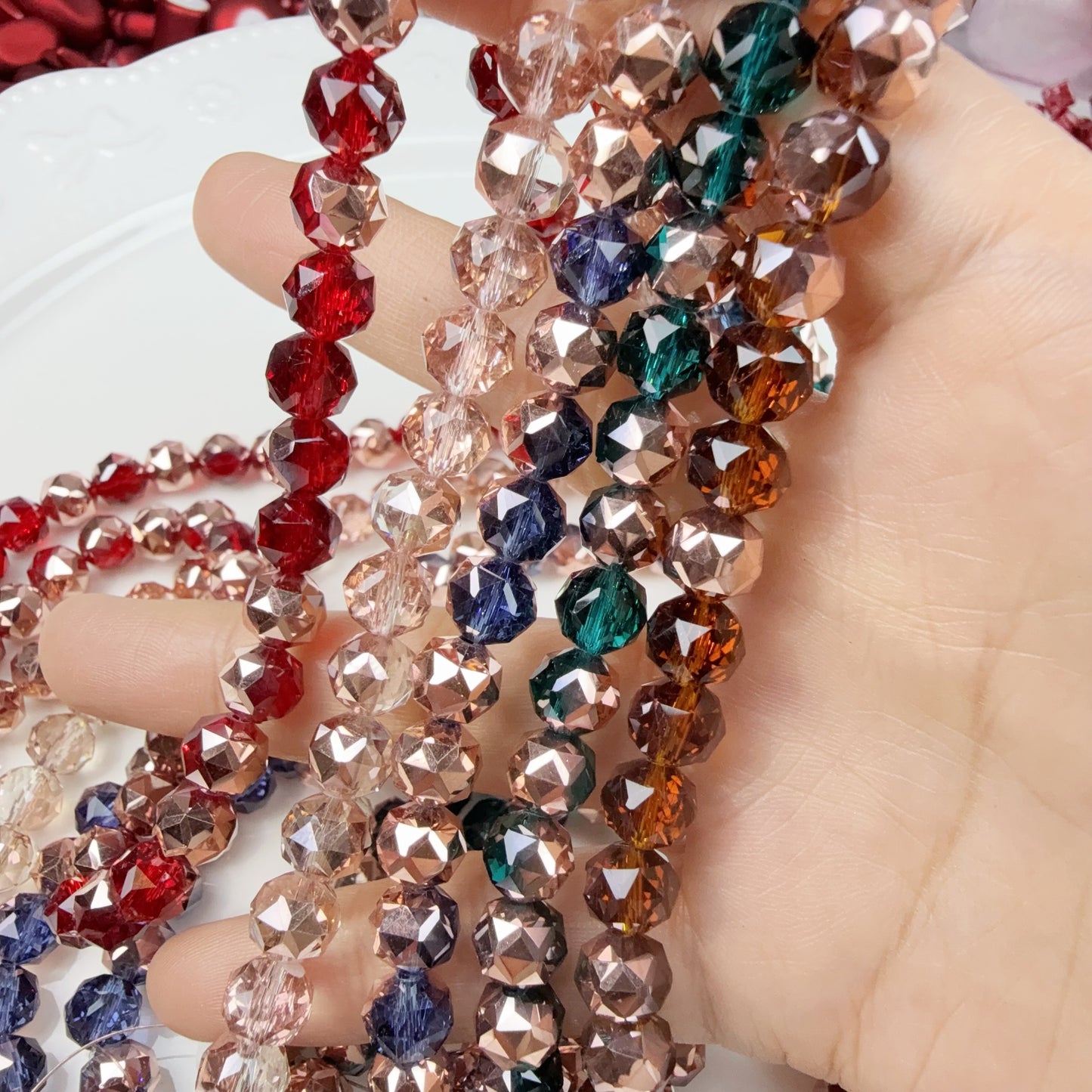 0 0今日新作 ローズシャンパンメッキー8ミリ(1215)