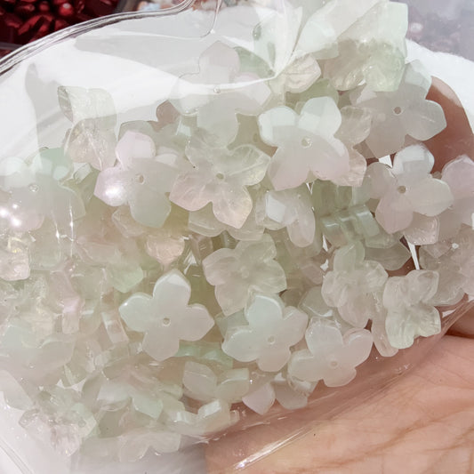 0 0今日新作 ガラスビーズ-4片花14ミリ(0108)