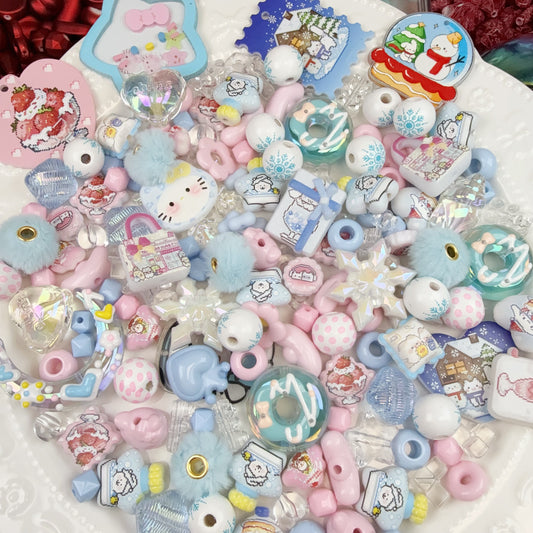 0 0今日新作 雪が降った 大きなパーツは容量以外 アクリル混ぜ(1218)