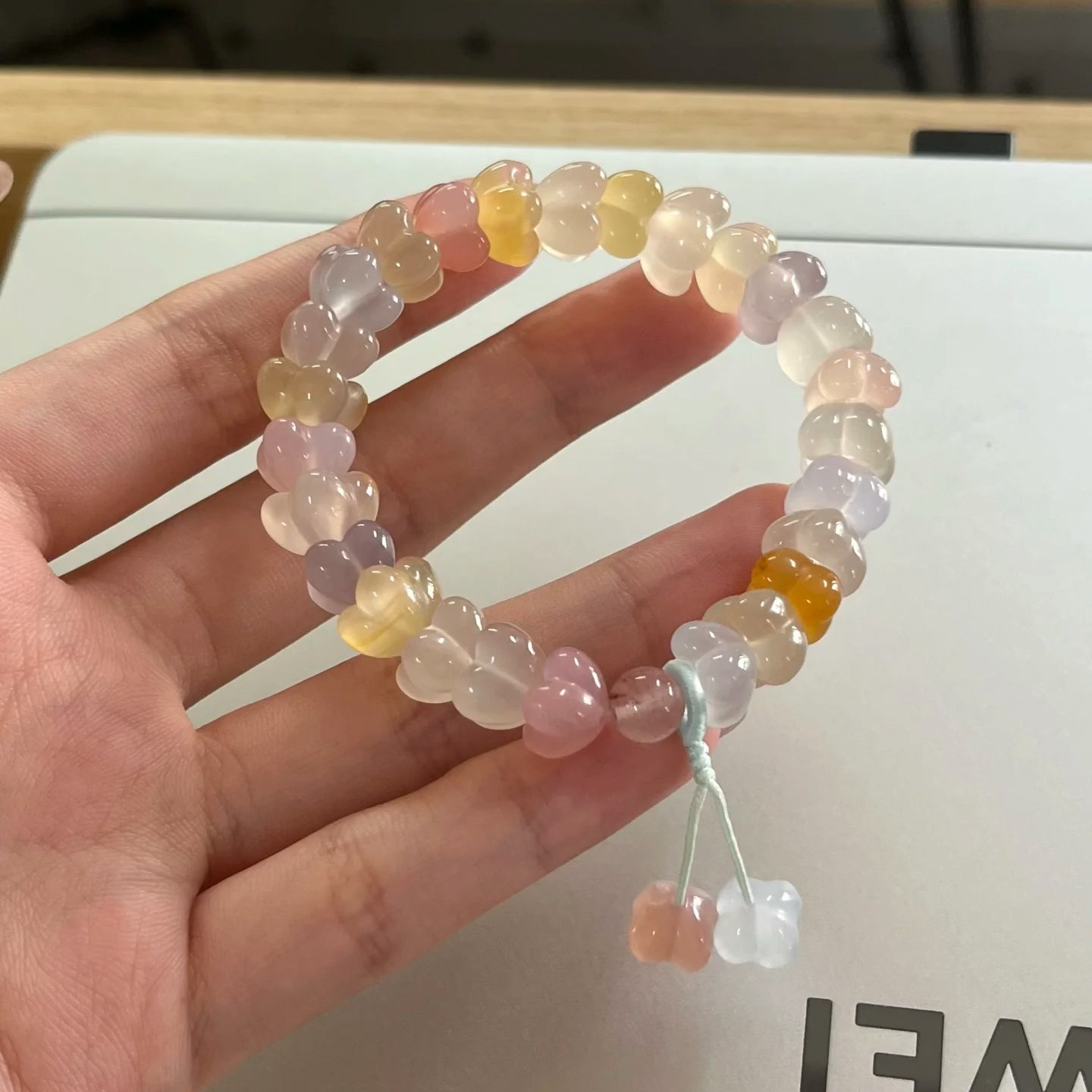 0 0今日新作 クリアガラスビーズ-ぷっくり金木犀(0108)