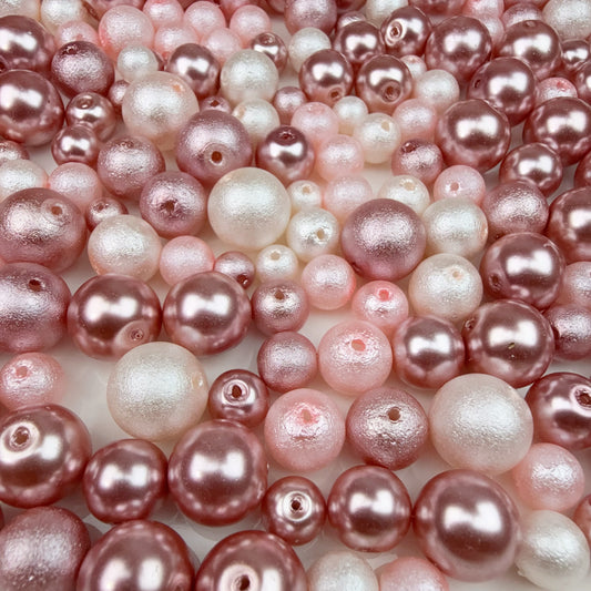 0 0今日新作 ガラスパール混ぜ-枯れたローズ(0110)