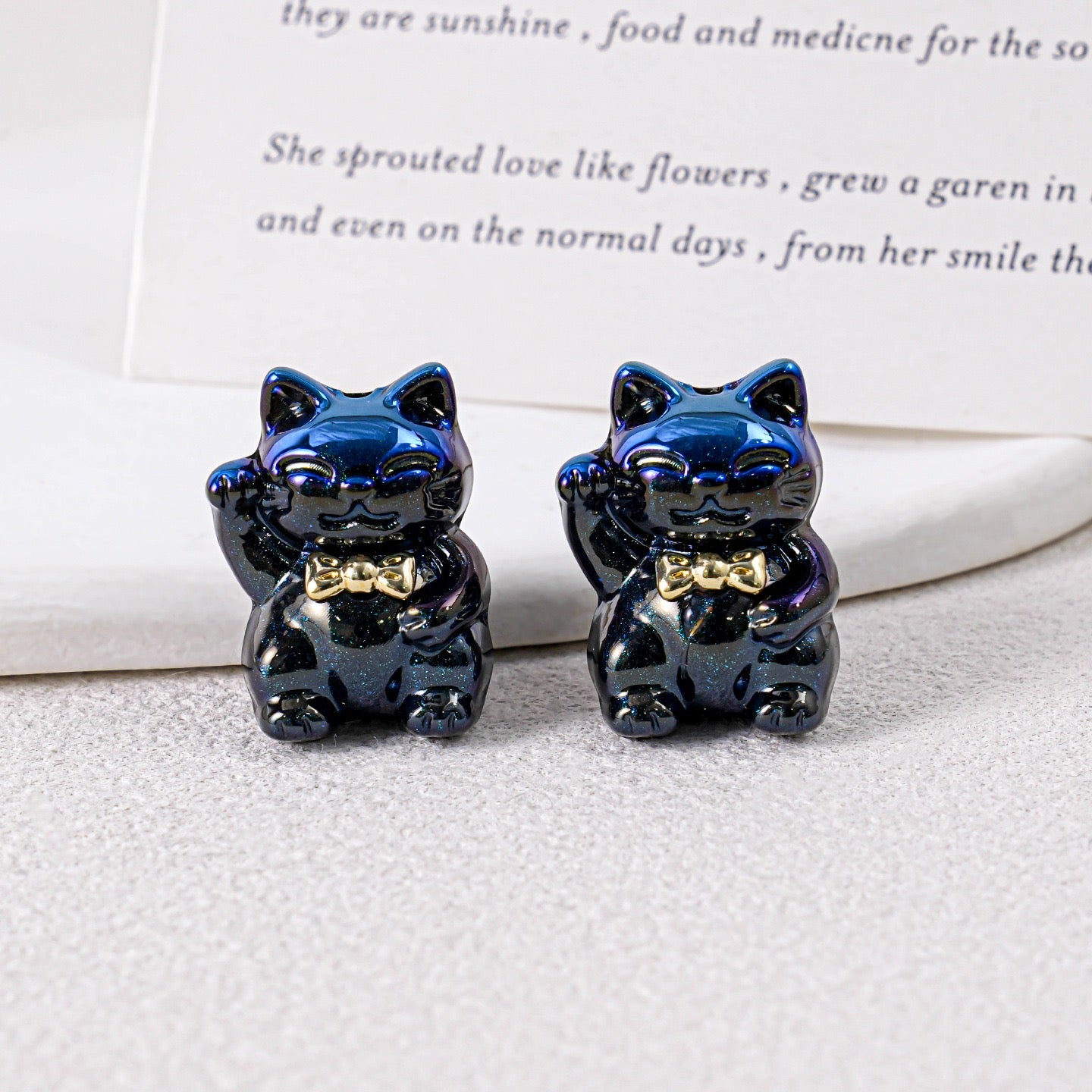 0 0今日新作 ミニチュア招き猫 树脂（1230）