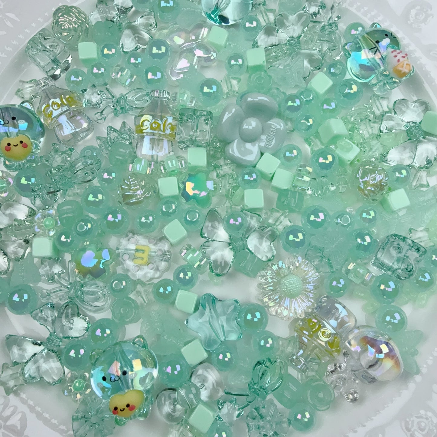 0 0今日新作 アイスミント アクリル混ぜ(0721)