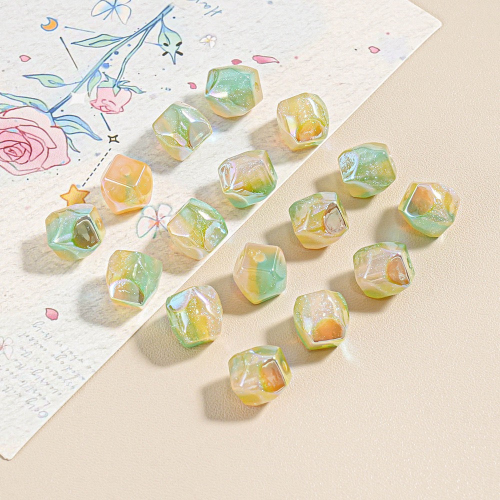 0 今日新作 敦煌の細かいキラめきを持つ三色ストーン（0609）