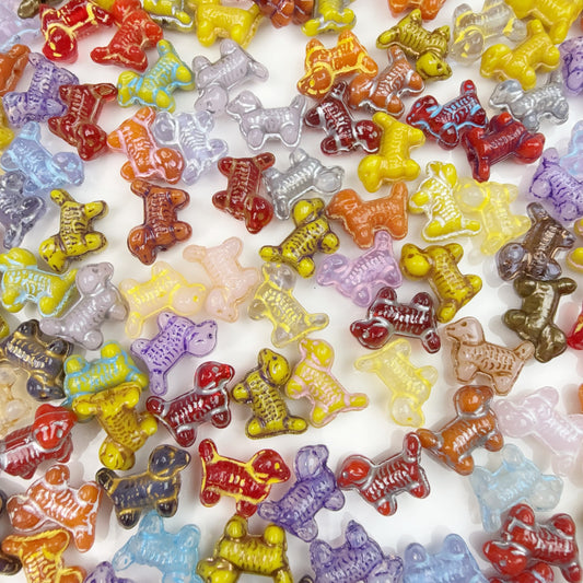 0 0今日新作 チェコビーズ-ワンコ(0227)