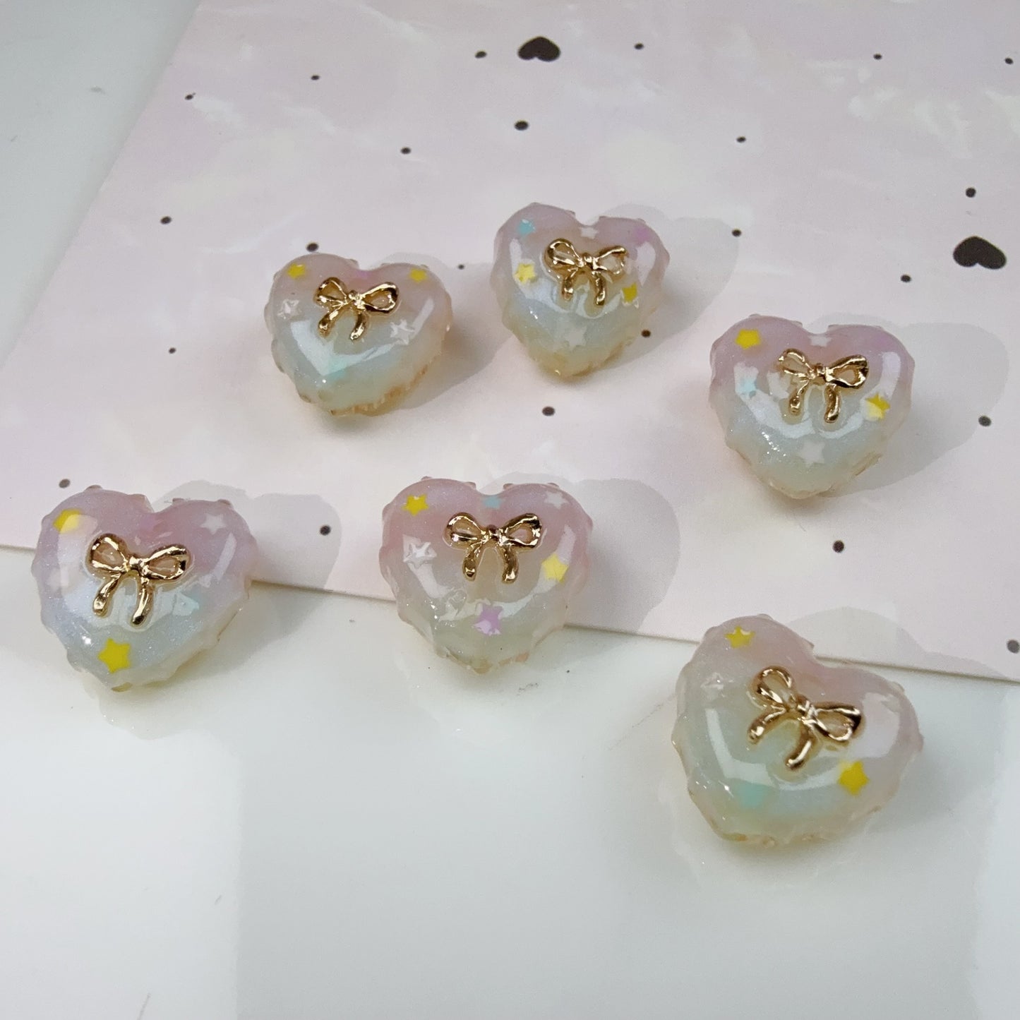 0 今日新作 樹脂リボンハート(