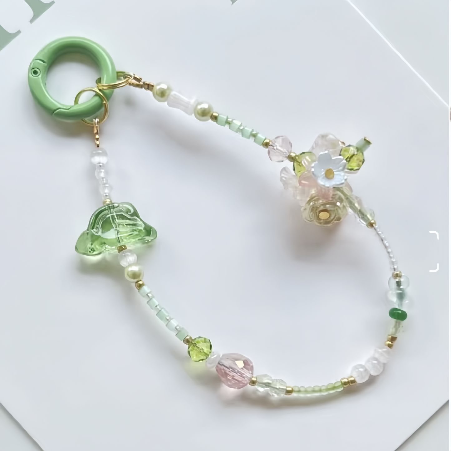 0 0今日新作 アクリルお花ーパールシェード金輝き(0130)