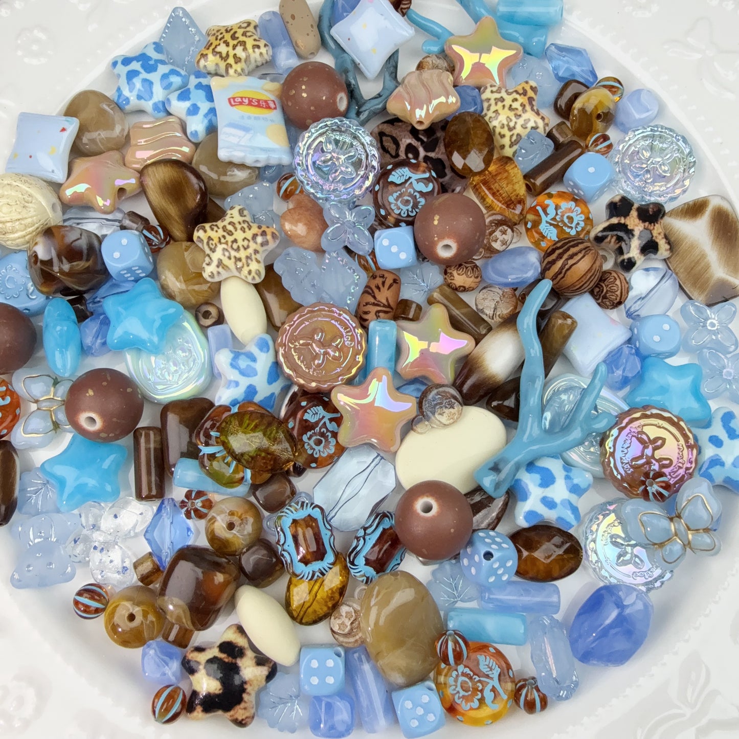 0 0今日新作 今日特価 カヌレー水色 アクリル混ぜ(0108)