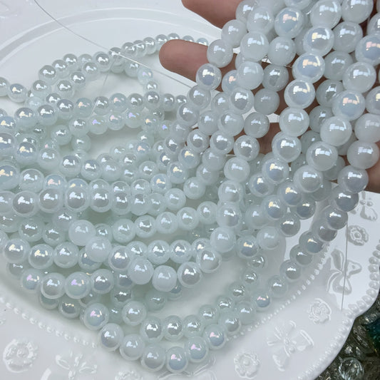 0 0今日新作 ツヤツヤ10ミリ 淡い水色(0820)