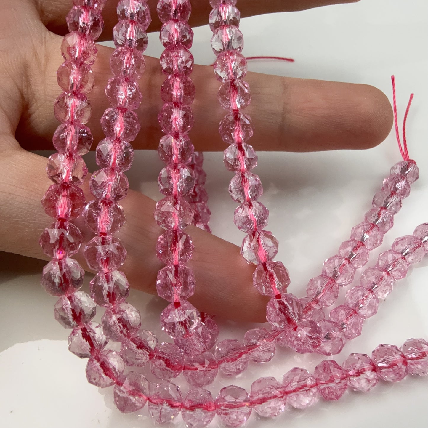 0 0今日新作 花ボールカット6ミリ-超クリア単色(0909)