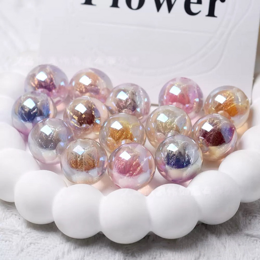 0 0今日新作 チューリップが入り樹脂ビーズ  現品(0310)