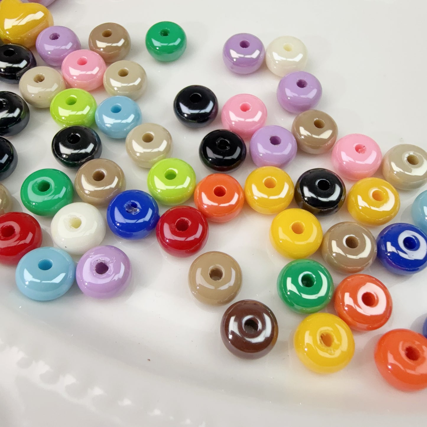 0 0今日新作 ツヤツヤハート＆星＆算盤 夜光効果 アクリル（0104）