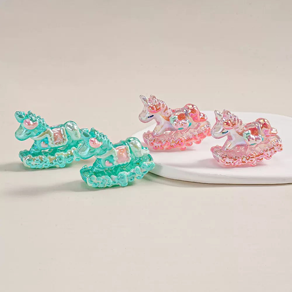 2-J 油絵手描きユニコーン 树脂（0606）