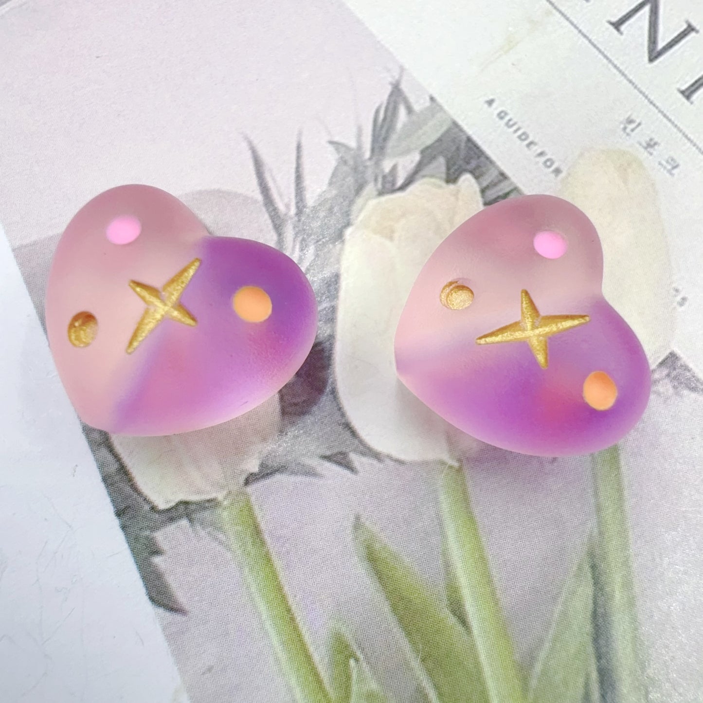 0特价 樹脂ハートフロストグラデーションカラー(0521)