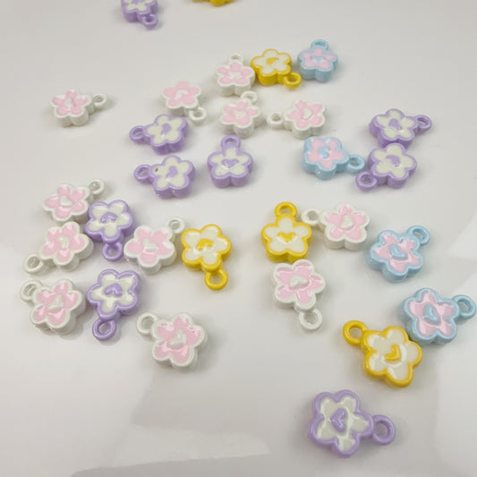 0 0今日新作 合金-カンツキハート付きお花(0308)