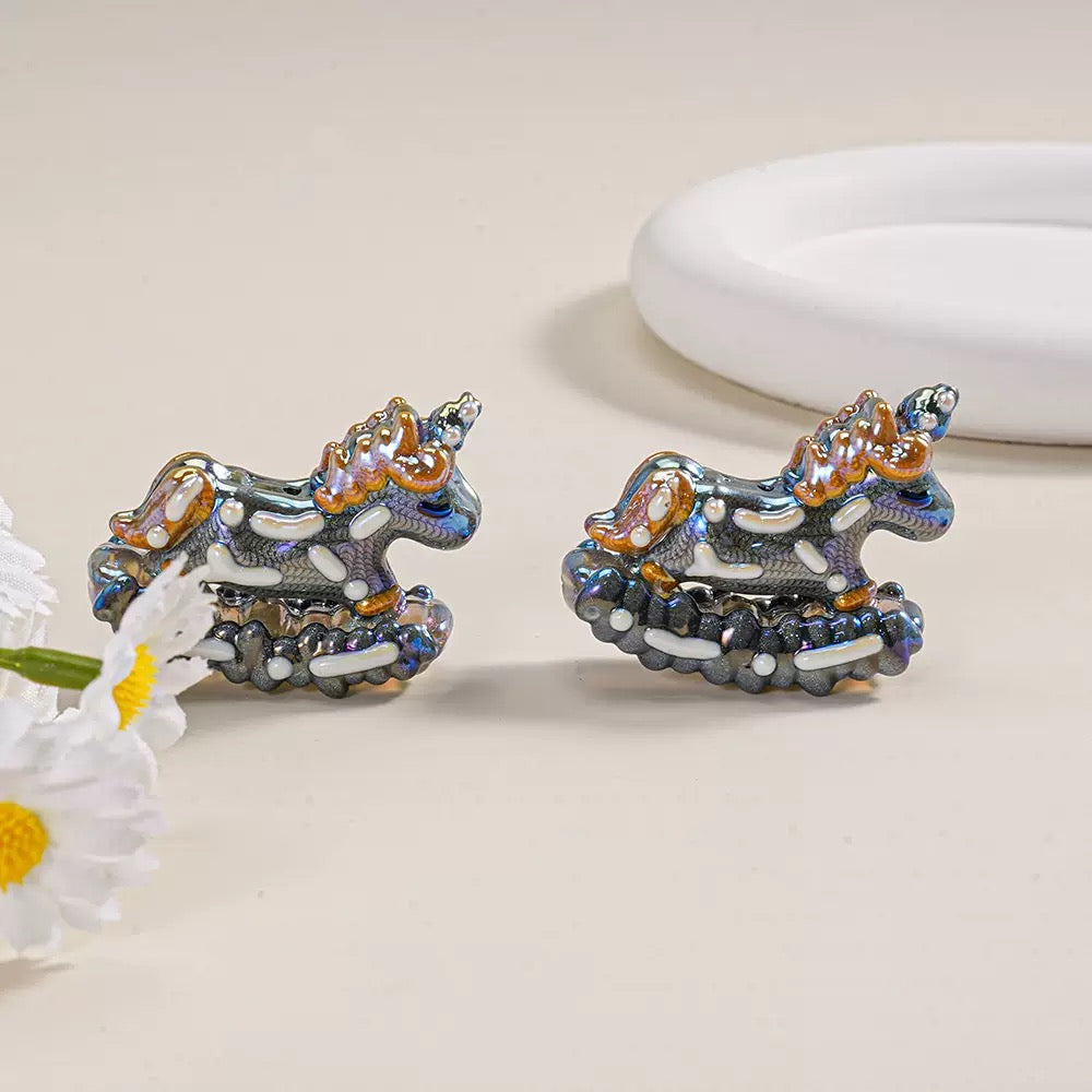 2-J 油絵手描きユニコーン 树脂（0606）