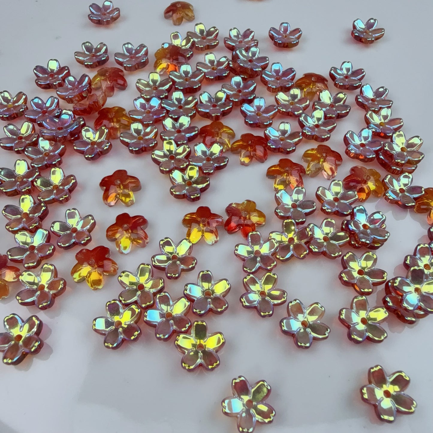 0 0今日新作 単色ツヤツヤメッキガラス桜(0929)