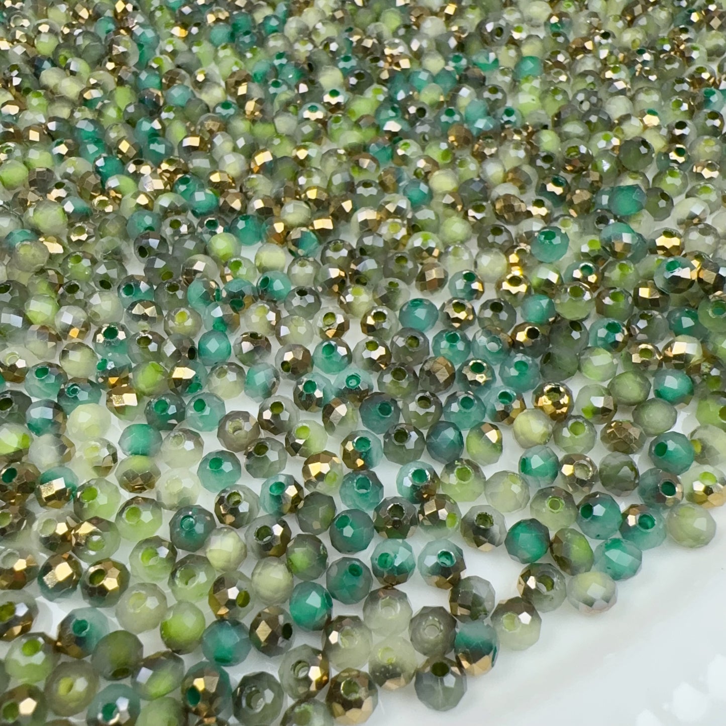 5-S Half gold half beads Bodan cut small beads (0117)