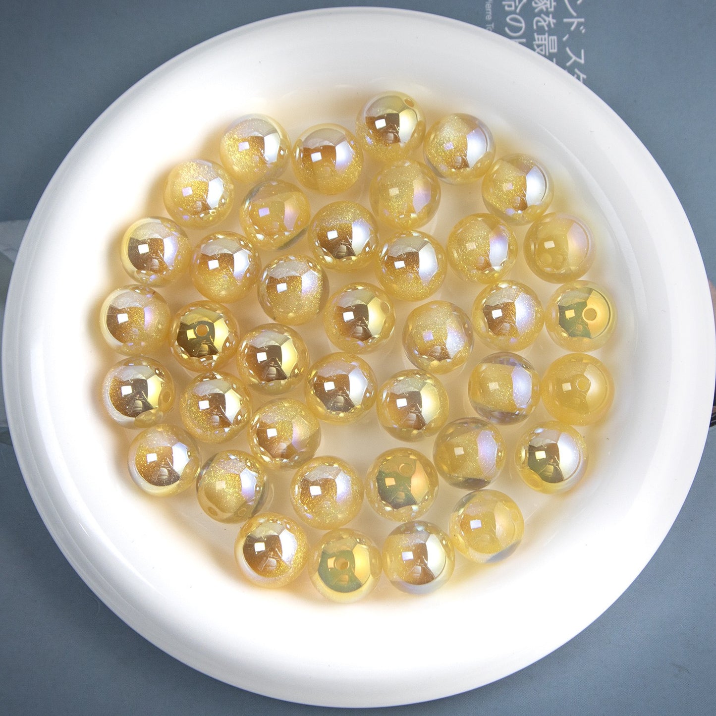 0 00库存处分 深海秘境 冷月樹脂ビーズ  16mm  20個 DY（0711）