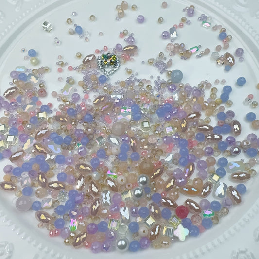 5-S ピンク紫 チビビーズ混ぜ(0216)