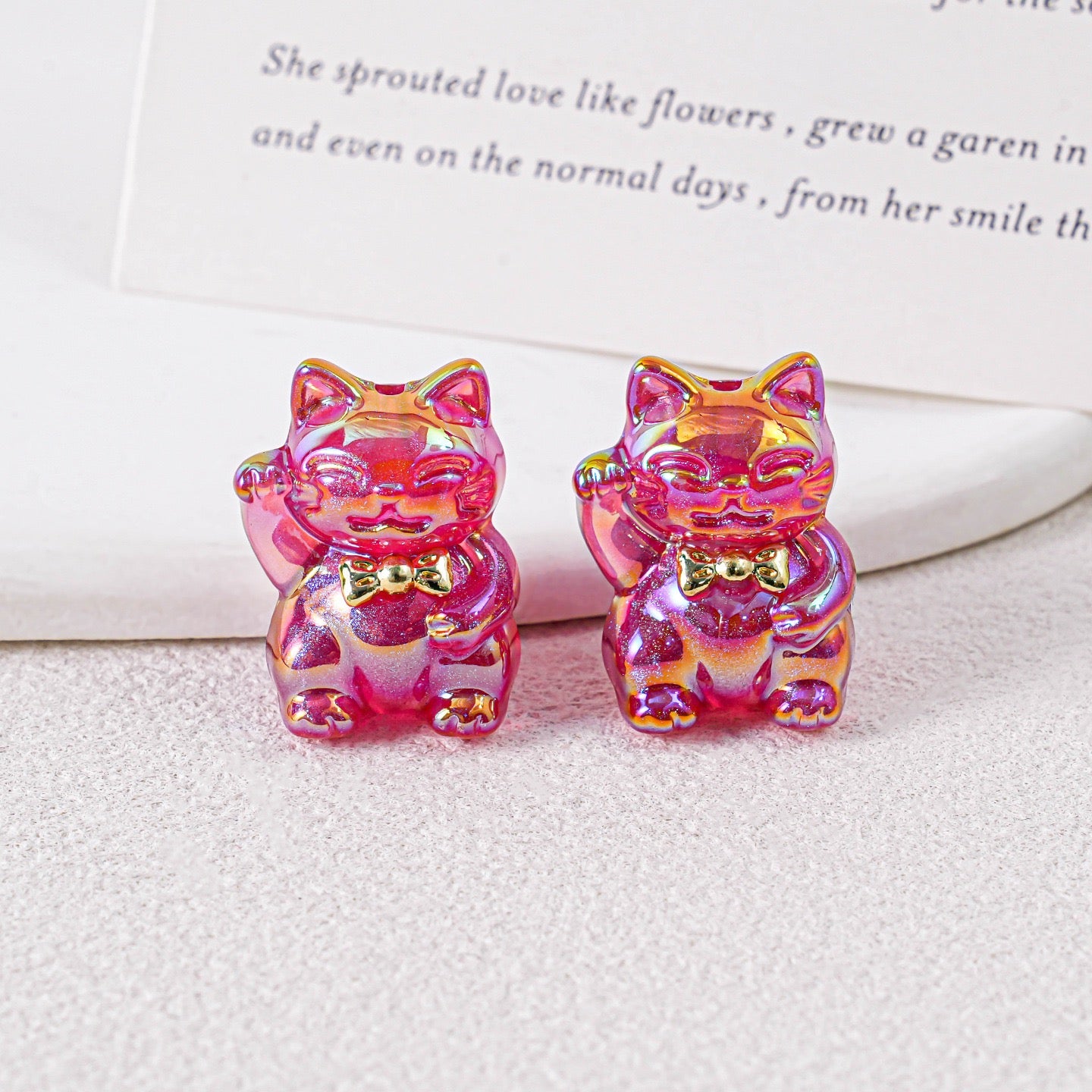 0 0今日新作 ミニチュア招き猫 树脂（1230）