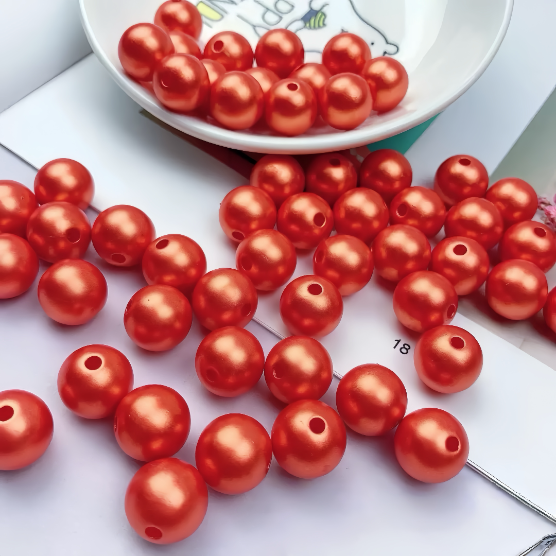 0 0今日新作 単色パール色ビーズ-8ミリ(0601)