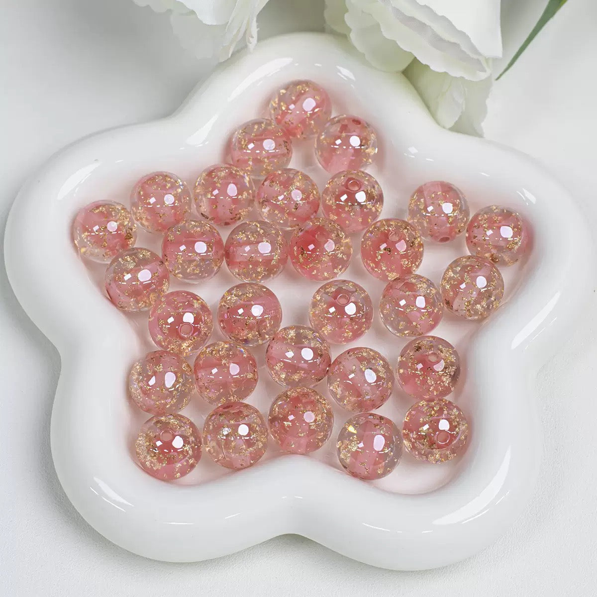 0 0今日新作 金箔 染芯ビーズ（1130）