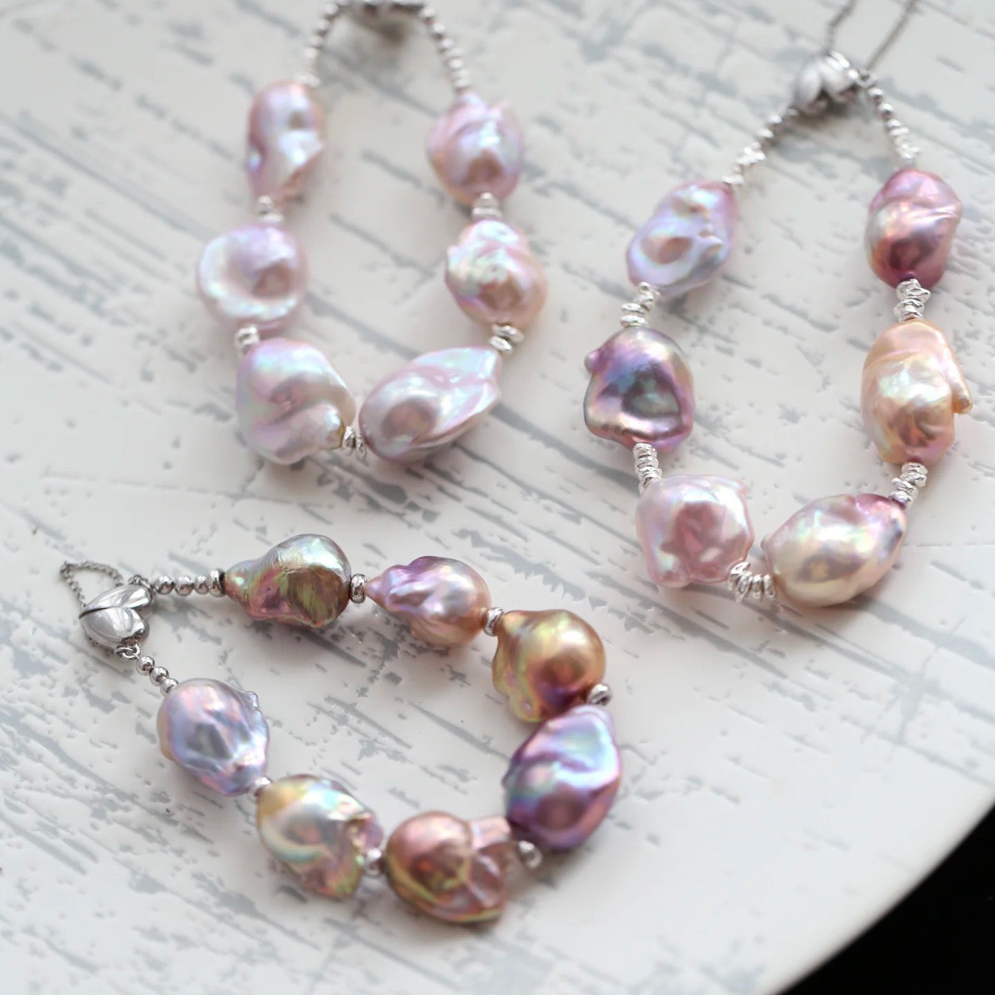 0 0今日新作 パールバロックー白ピンク(0729)